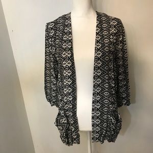 Black & White Aztec Kimono